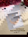 8 Designer AD Diamond Rose Gold Chain Pendant Wholesale Shop In Surat
